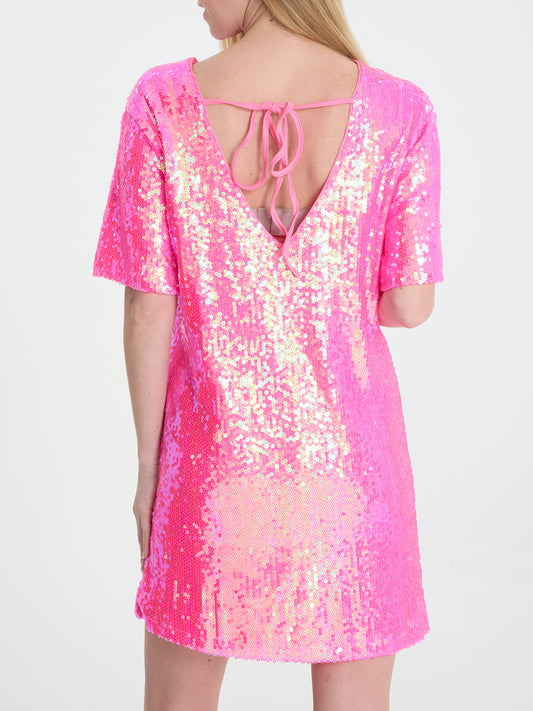 Sparkly Sequin T-Shirt Mini Dress