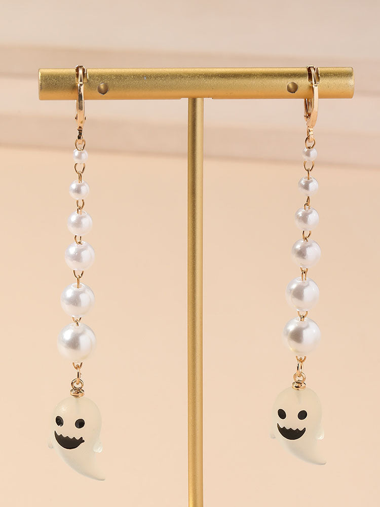 Halloween Pearl Ghost Earrings