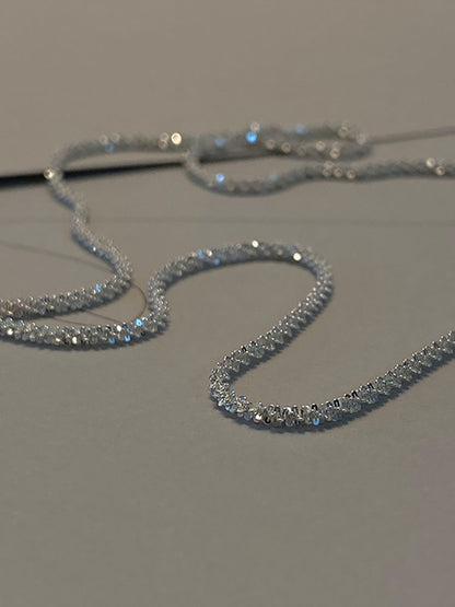 Minimalist Rhinestone Glitter Necklace