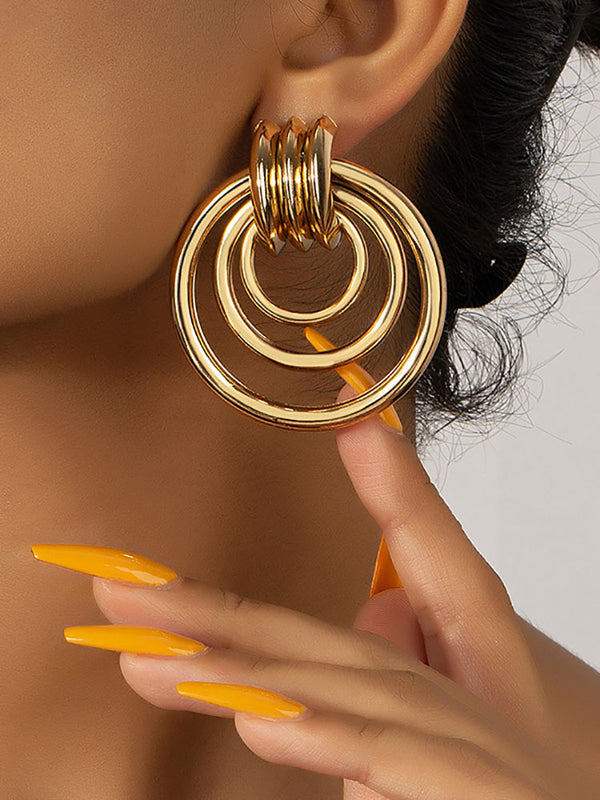 Hollow Out Geometric Earrings