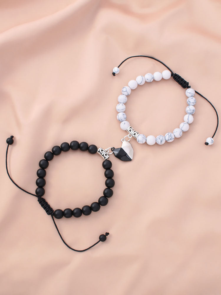 Adjustable Drawstring Magnetic Attraction Couple Bracelets