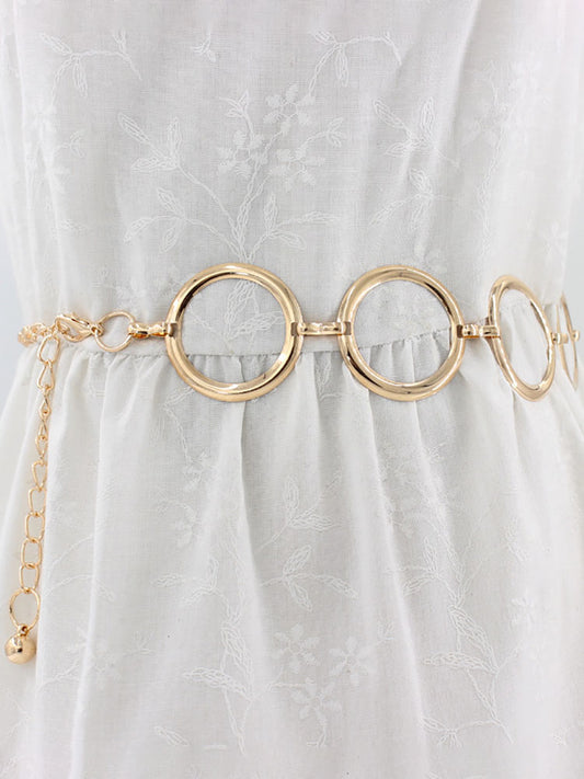 Minimalist Ring Patchwork Chain Belts