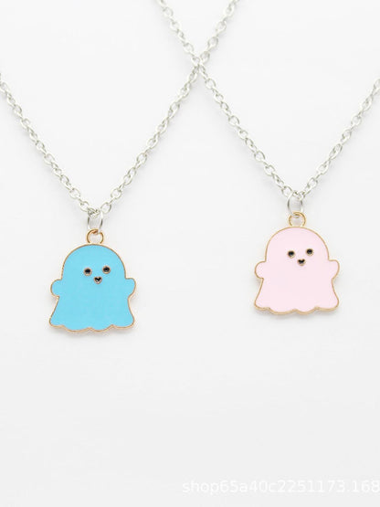 Halloween Funny Cartoon Ghost Necklace