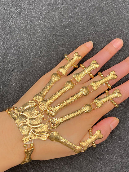 Pulseras de articulación de esqueleto de Halloween