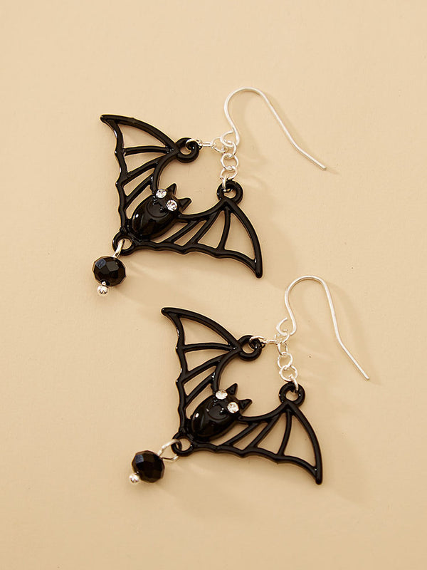 Pendientes colgantes de murciélago retro de Halloween