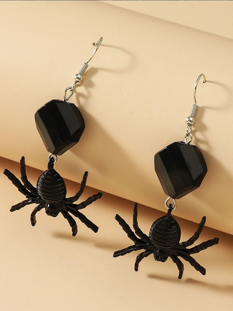 Pendientes colgantes de araña de Halloween