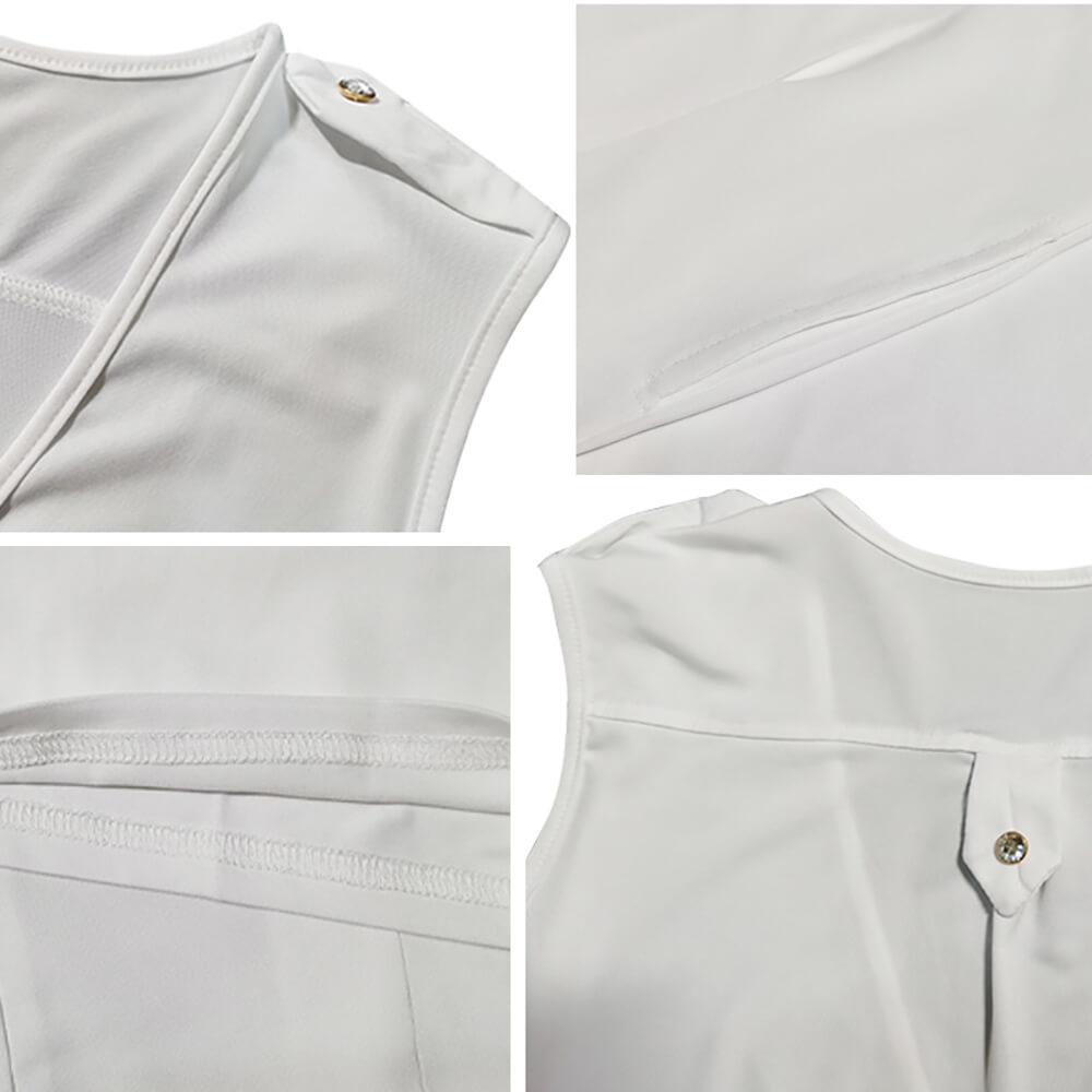 Monos con pernera ancha y cuello en V sin mangas