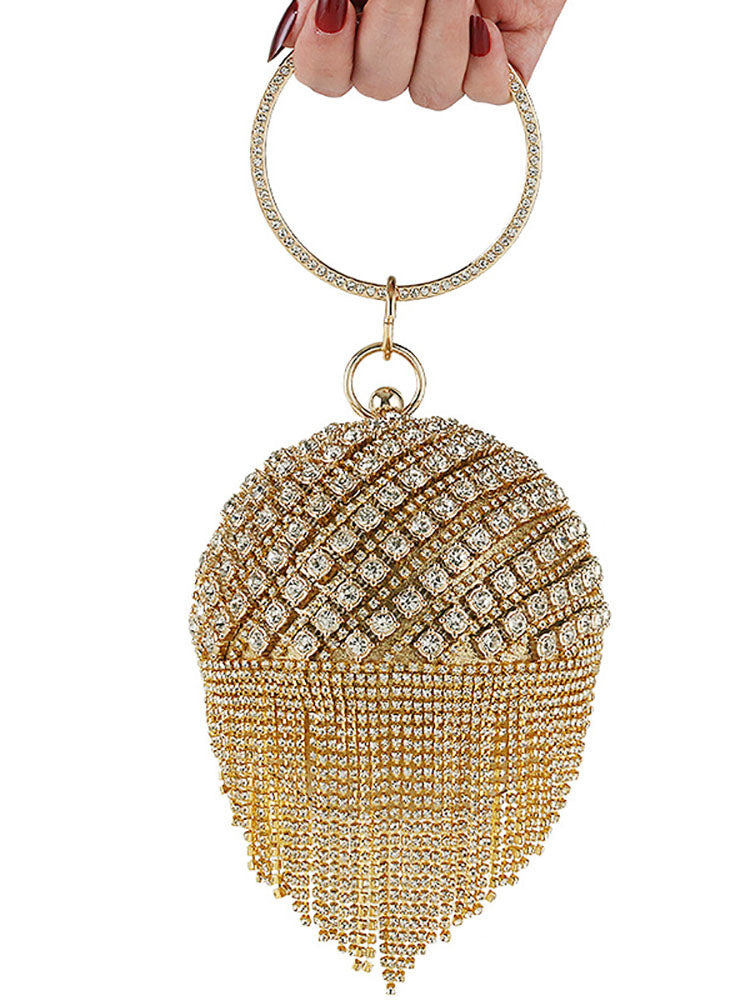 Bolsos de bolas con borlas de diamantes de imitación