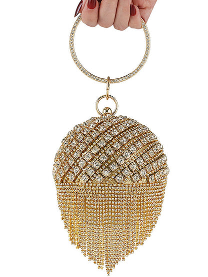 Bolsos de bolas con borlas de diamantes de imitación