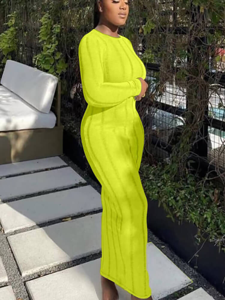 Vestidos largos sin espalda con borlas de manga larga