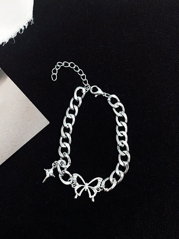 Butterfly Pendant Chain Bracelets