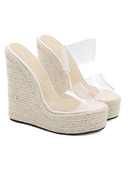 Minimalist Transparent Weave Wedges