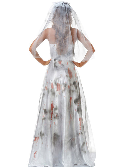 Halloween Sleeveless Ghost Bride Costume