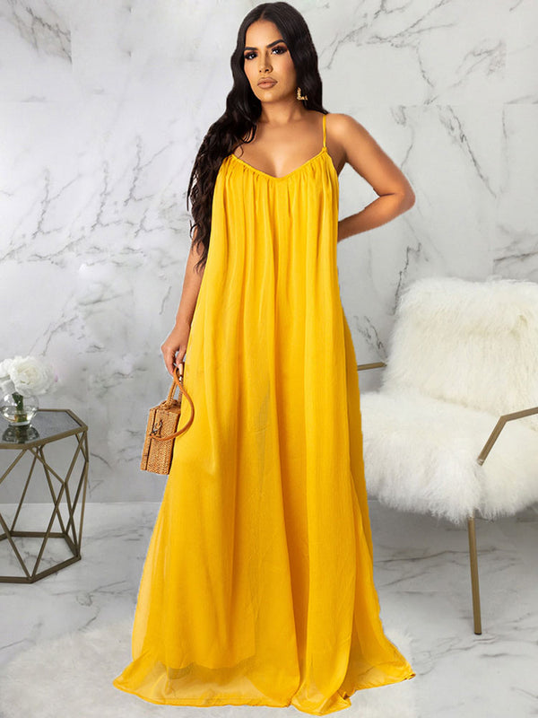 Spaghetti Straps Maxi Dress