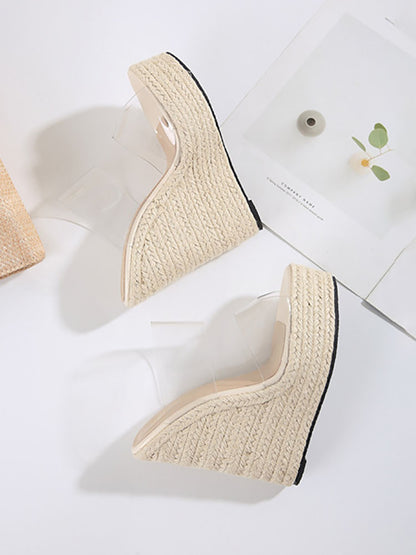 Minimalist Transparent Weave Wedges