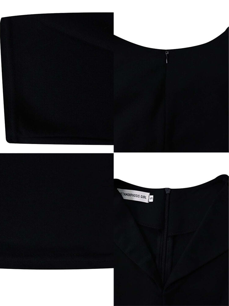 Vestidos midi ajustados de color liso con media manga