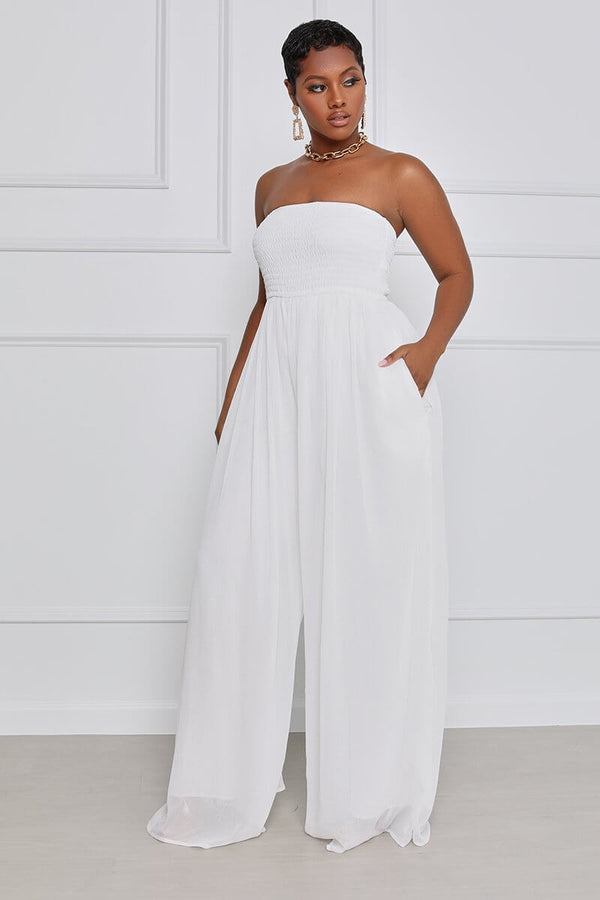 Off Shoulder Flare Bottom Jumpsuit