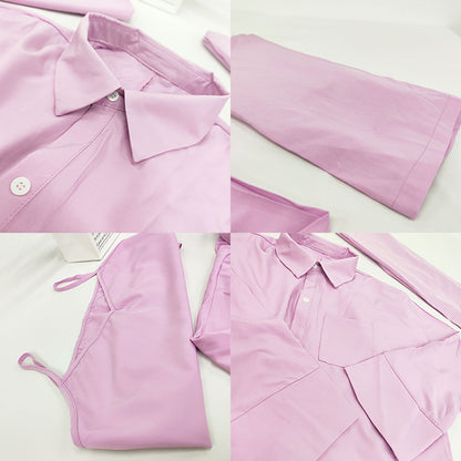 Camisetas sin mangas de tres piezas Abrigos y pantalones largos