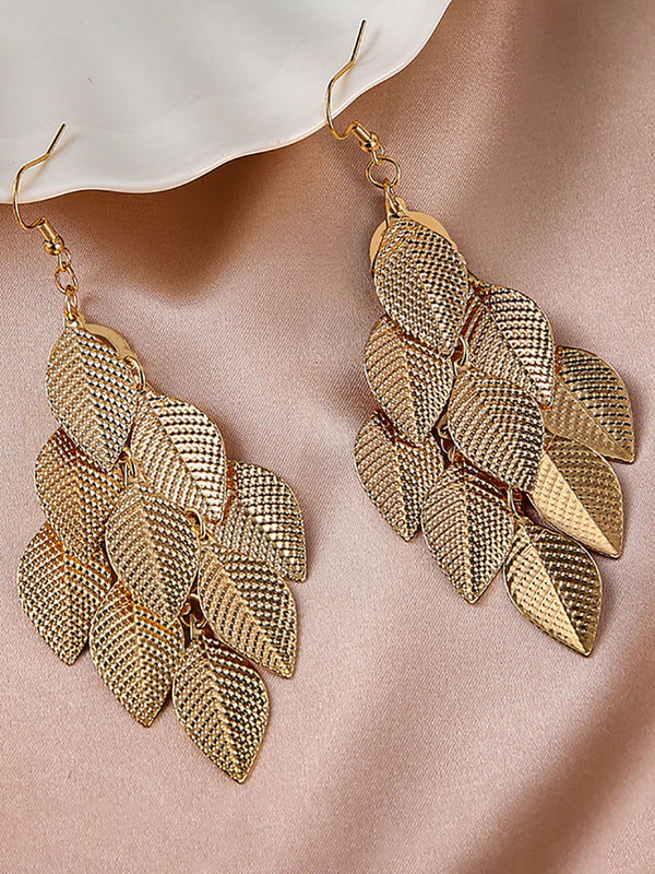 Minimalist Layer Leaf Earrings