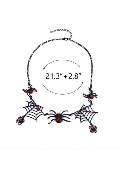 Halloween Spider Web Necklaces