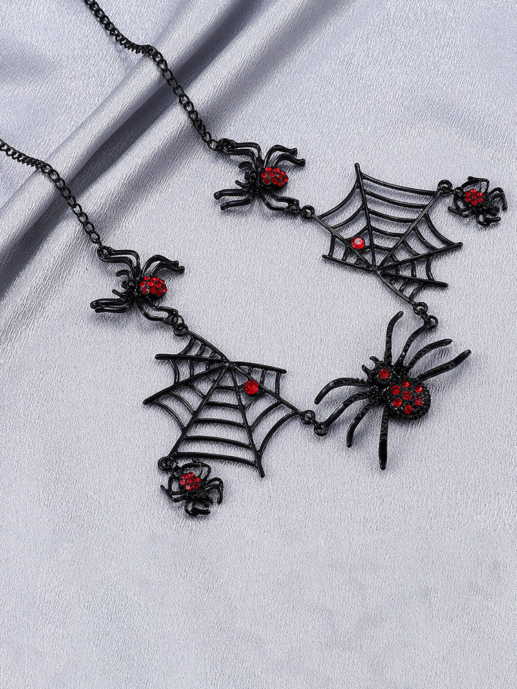 Halloween Spider Web Necklaces