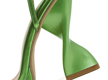 Chunky Open Toe Strappy Platform Heel