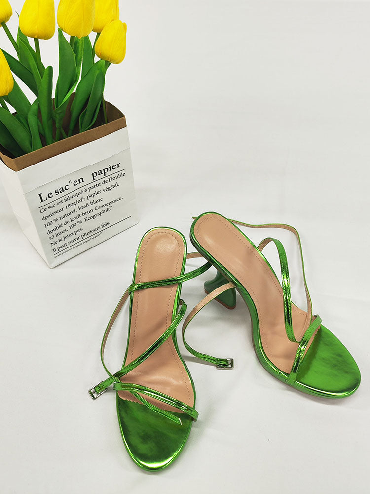 Chunky Open Toe Strappy Platform Heel