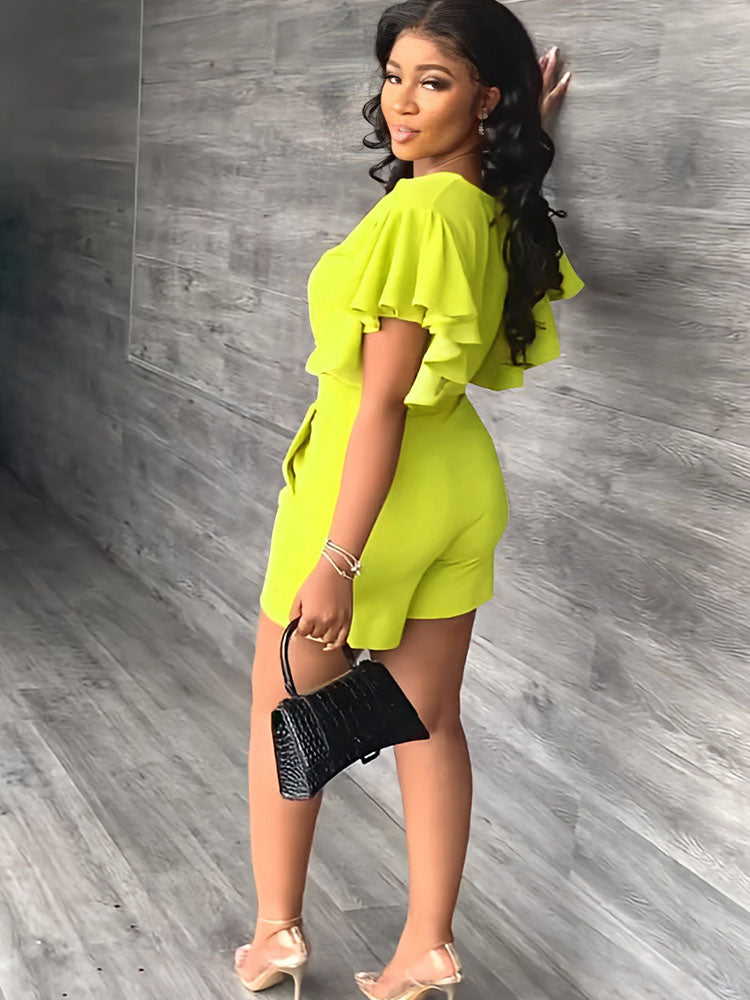 Conjuntos de pantalones cortos con top corto de dos piezas