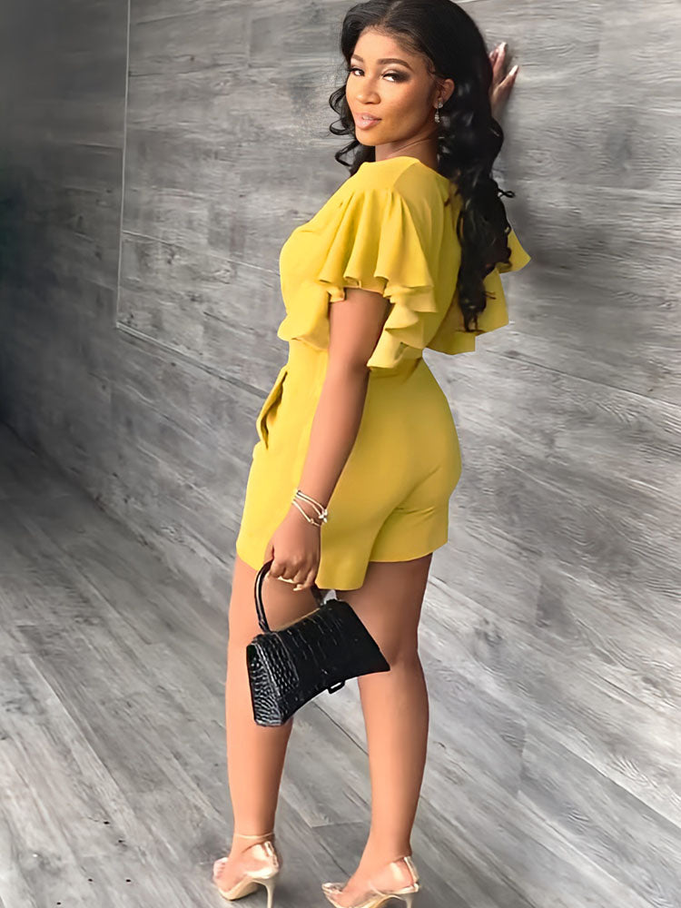 Conjuntos de pantalones cortos con top corto de dos piezas