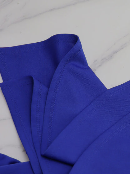 Short Sleeve Ruffle Patchwork Midi Dress