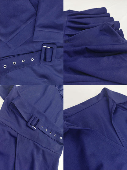 Short Sleeve V Neck Bodycon Midi Dress