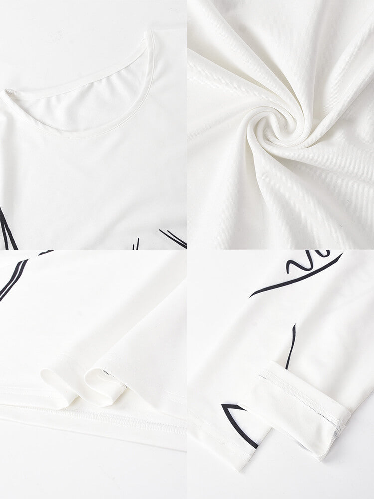 Long Sleeve Printed Bodycon Mini Dress