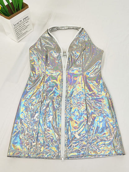 Halter Neck Backless Bodycon Mini Dress