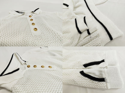 Two Piece Hollow Out Crop Top Shorts