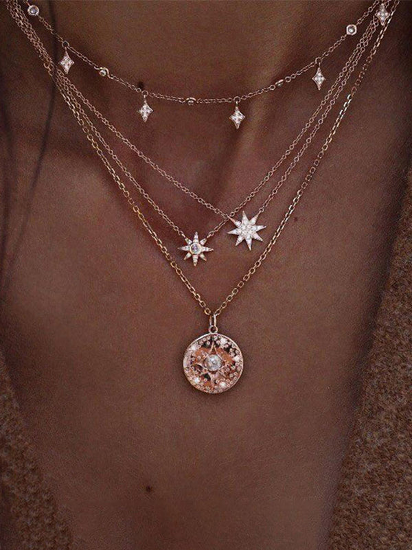 Collar multicapa Bohemian Diamond Starlight