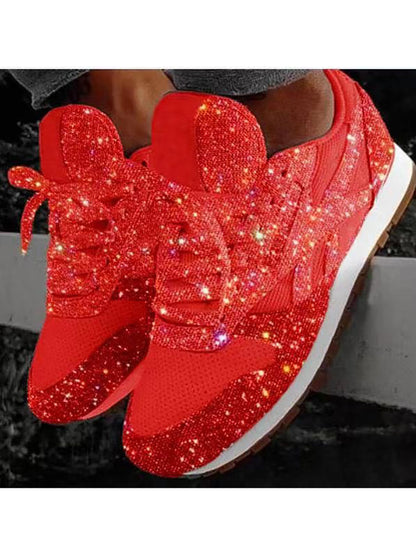 Glitter Round Toe Sequined Sneaker