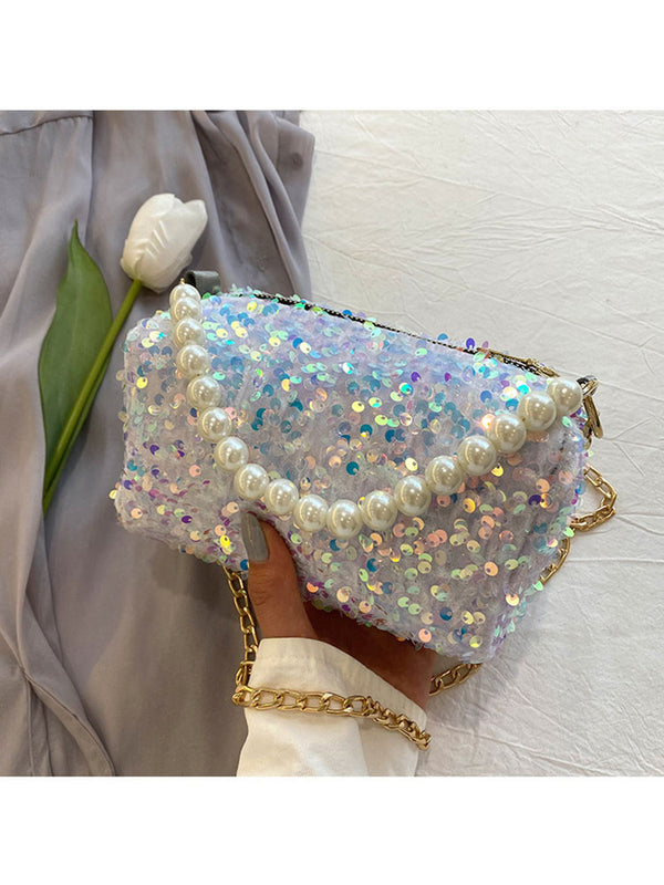 Pearl Sequins Glitter Crossbody Bags