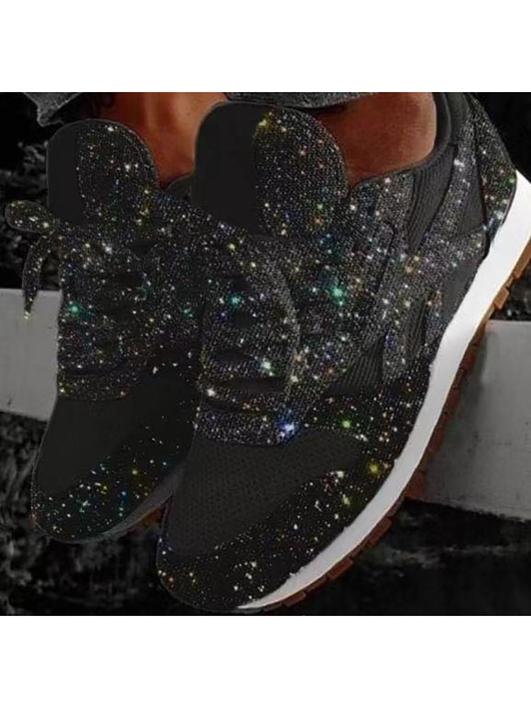 Glitter Round Toe Sequined Sneaker