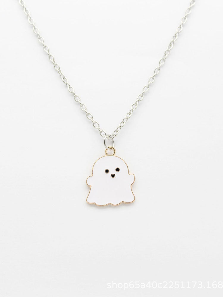 Halloween Funny Cartoon Ghost Necklace