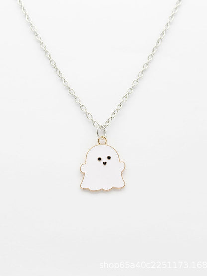Halloween Funny Cartoon Ghost Necklace