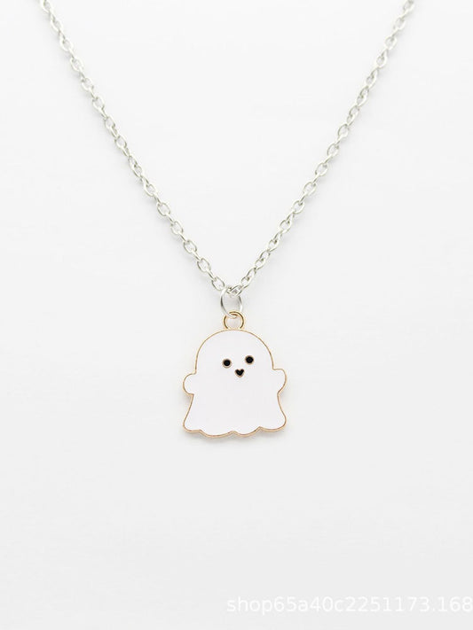 Halloween Funny Cartoon Ghost Necklace