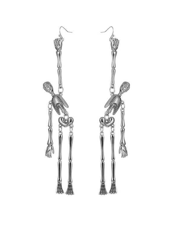 Halloween European Retro Skeleton Earrings