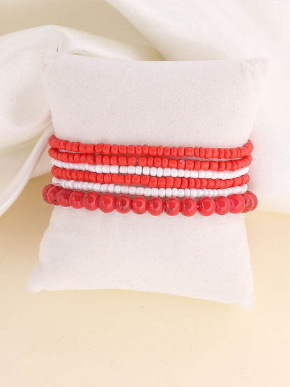 Boho Multilayer Multicolor Beads Bracelets Set