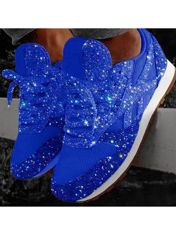 Glitter Round Toe Sequined Sneaker