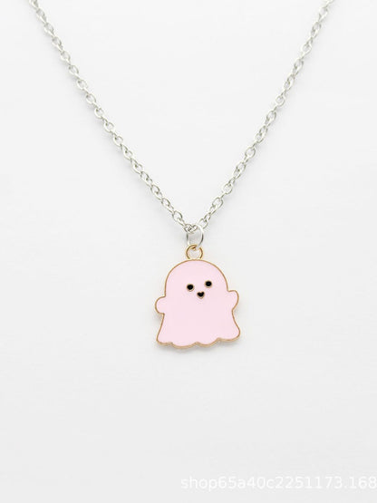 Halloween Funny Cartoon Ghost Necklace