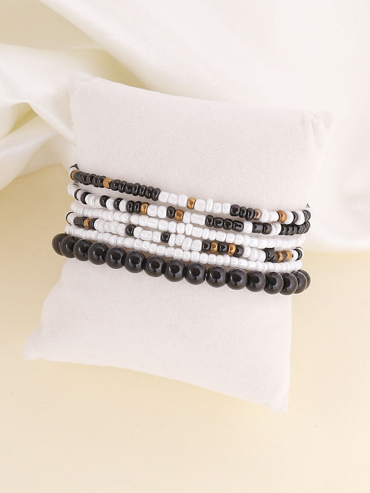 Boho Multilayer Multicolor Beads Bracelets Set