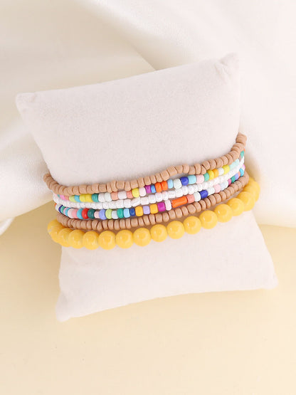 Boho Multilayer Multicolor Beads Bracelets Set