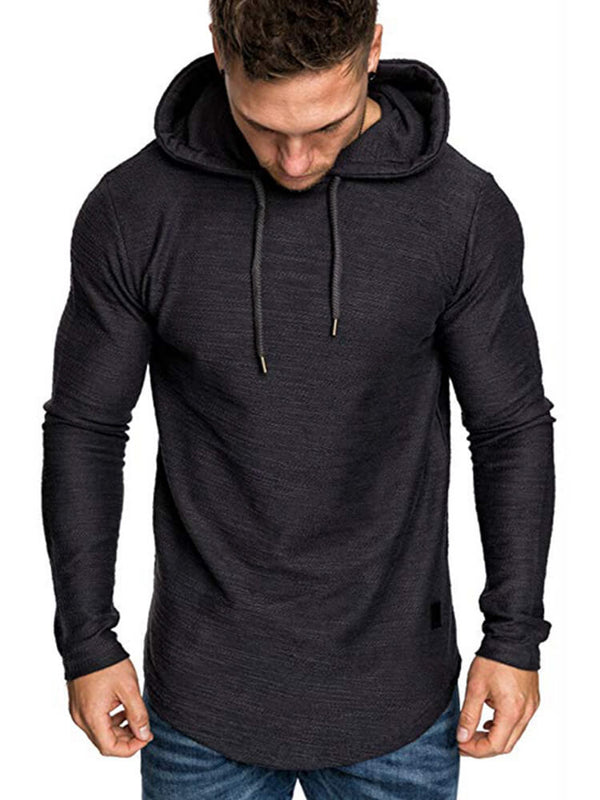 Mens Gym Muscle Long Sleeve Athletic Hoodies